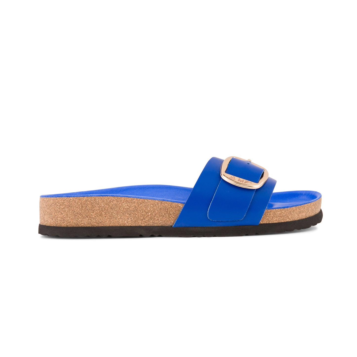 Women's Leather Sandals - Blue Patent Strap