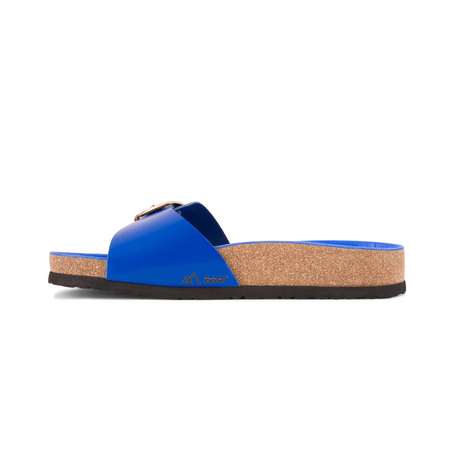 Women's Leather Sandals - Blue Patent Strap