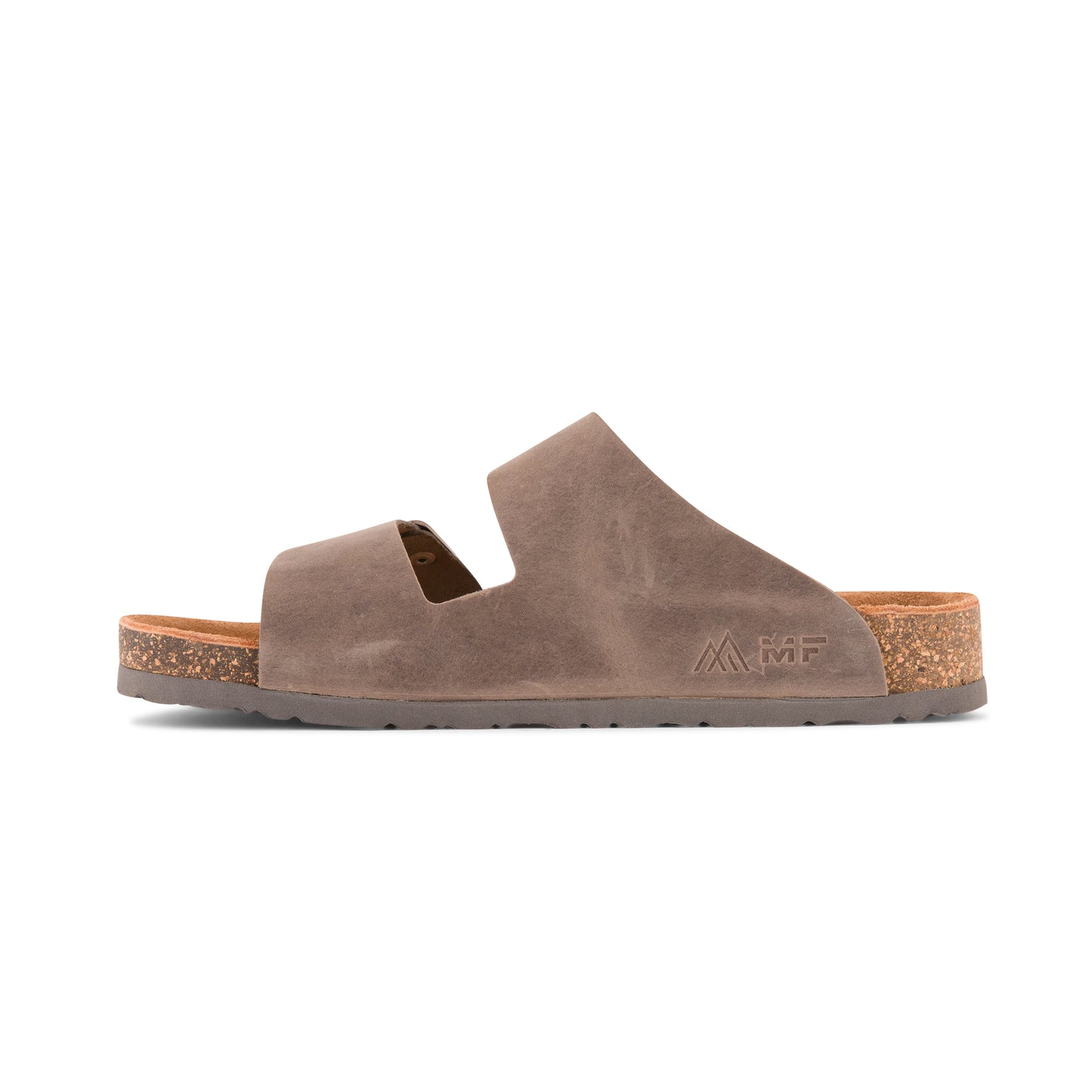 Men's Leather Sandals - Grey Straps