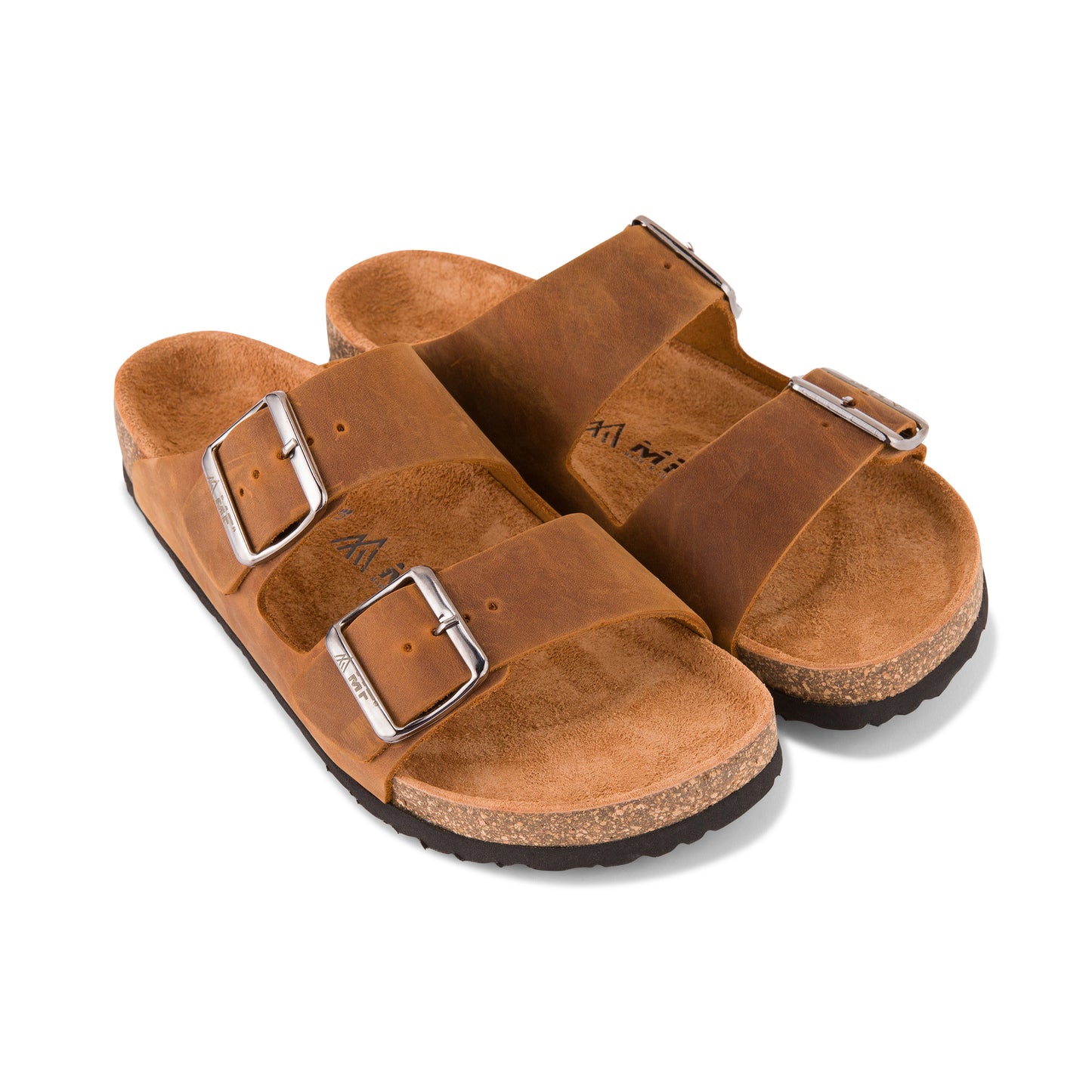 Men's Leather Sandals - Tan Straps