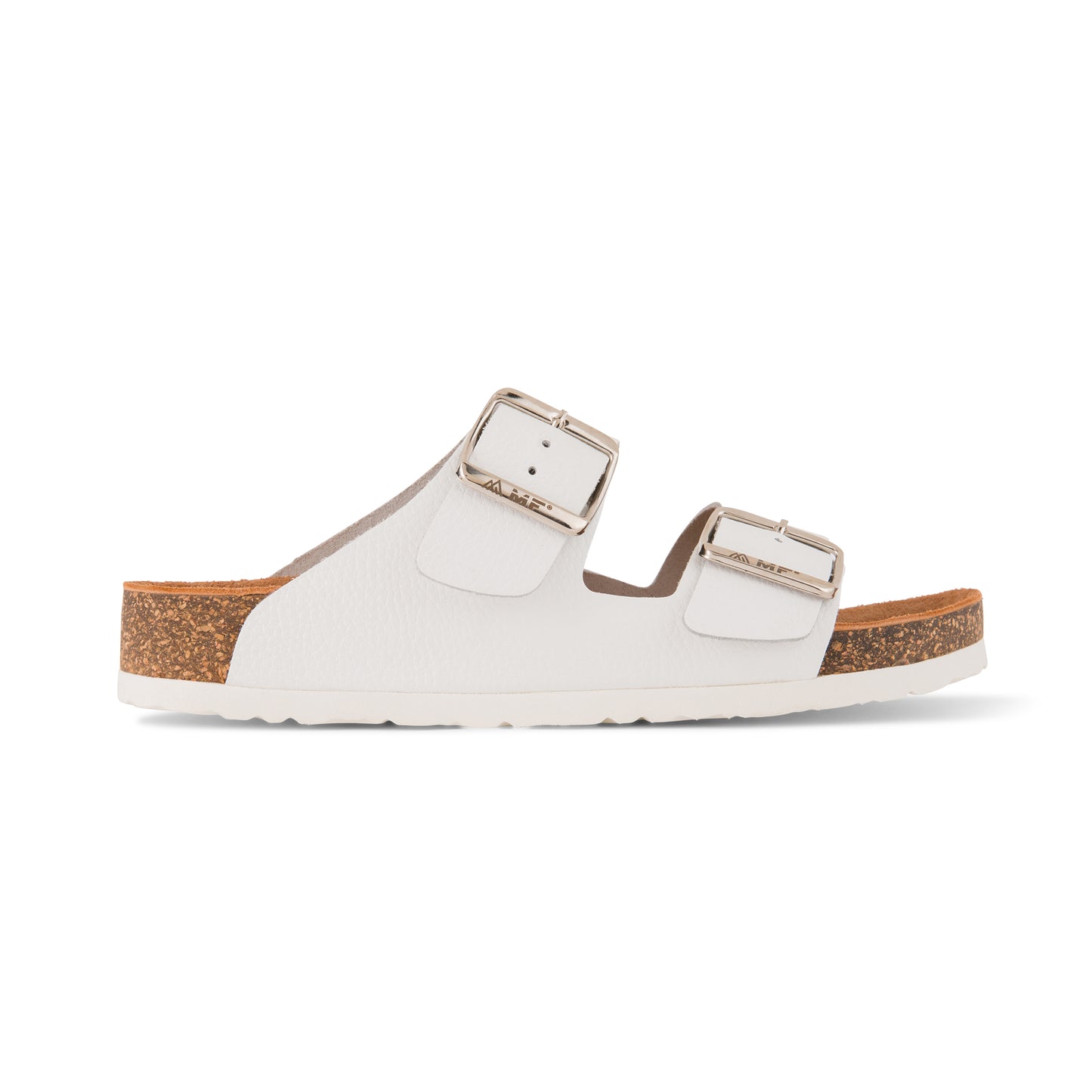 Men's Leather Sandals - White Straps
