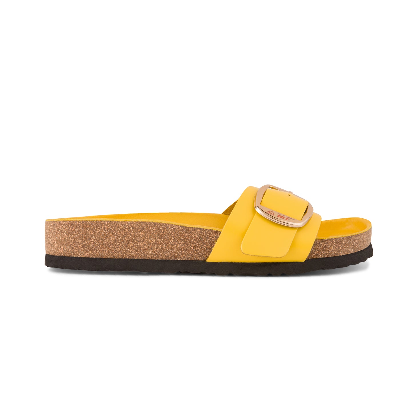 Women's Leather Sandals - Yellow Patent Strap