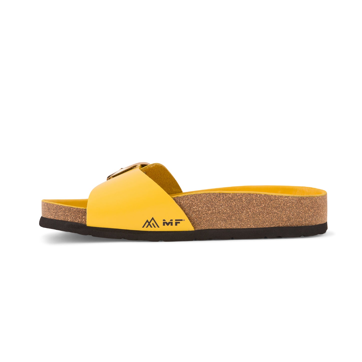 Women's Leather Sandals - Yellow Patent Strap
